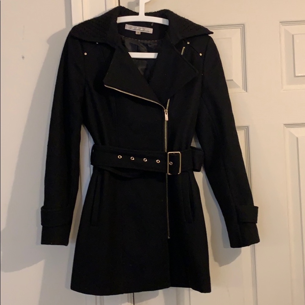 Kenneth Cole Black Pea Coat